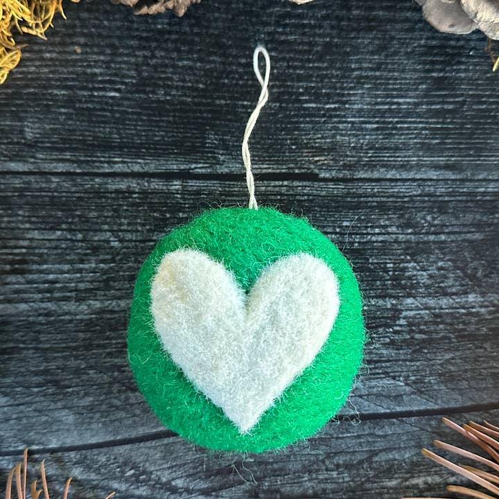Round Embellished Ornament | Felted Wool | 16 Colorways for wholesale by House of Moss