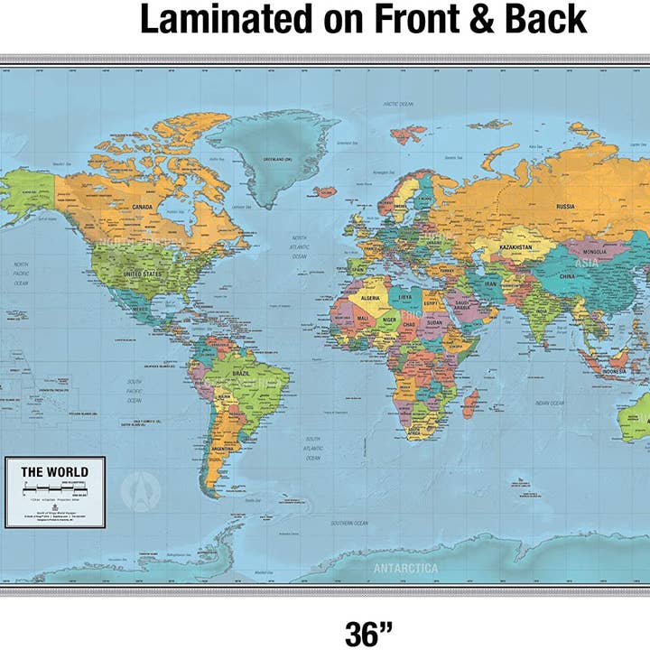 Map Shop – Großhandel Karten – World Voyager Wandkarte, laminiert1