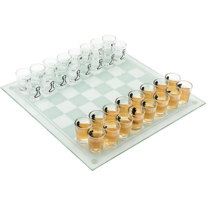 TRUE - Wholesale Board Game - Blitz Glass Chess Shot Drinking Board Game