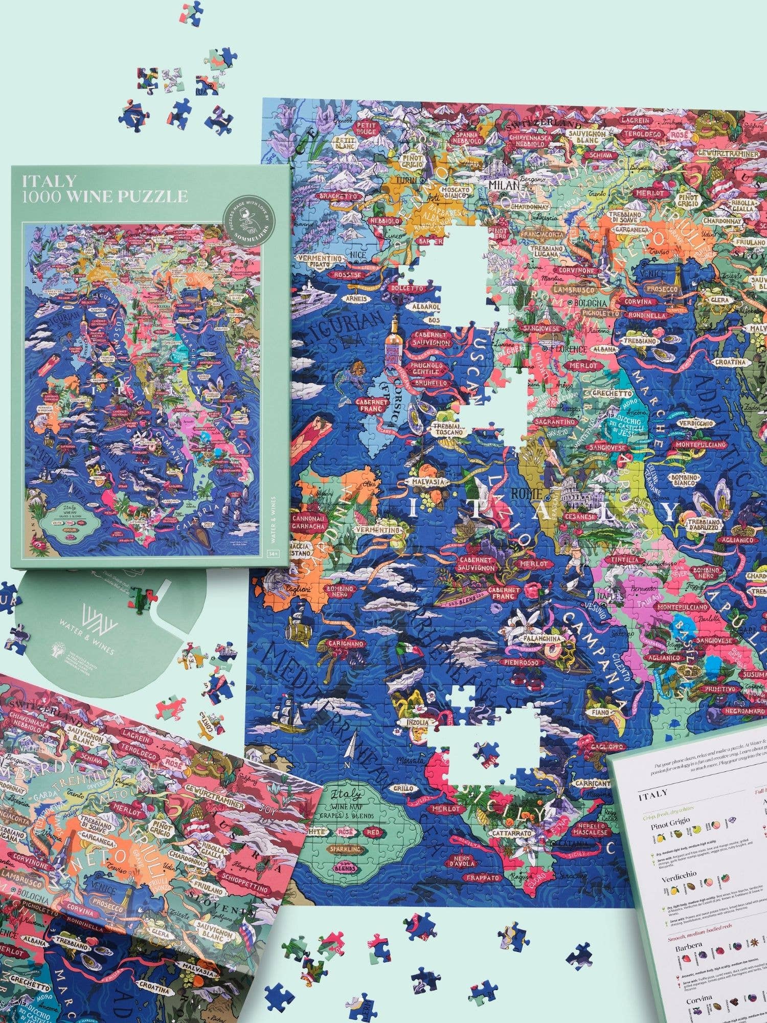 Water & Wines - Wholesale Puzzle - Adult - Wine Puzzle - Italy1