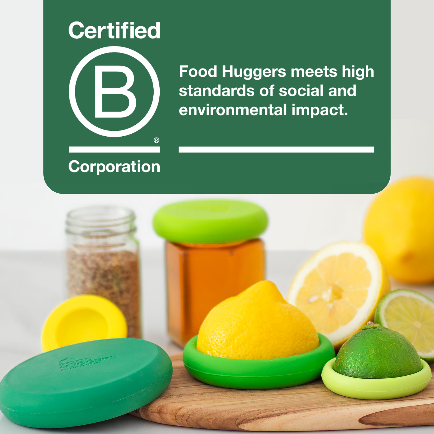 Food Huggers - Wholesale Food Storage Wrap/Bag - Reusable Silicone Food Savers – Fresh Green (Set of 5)8