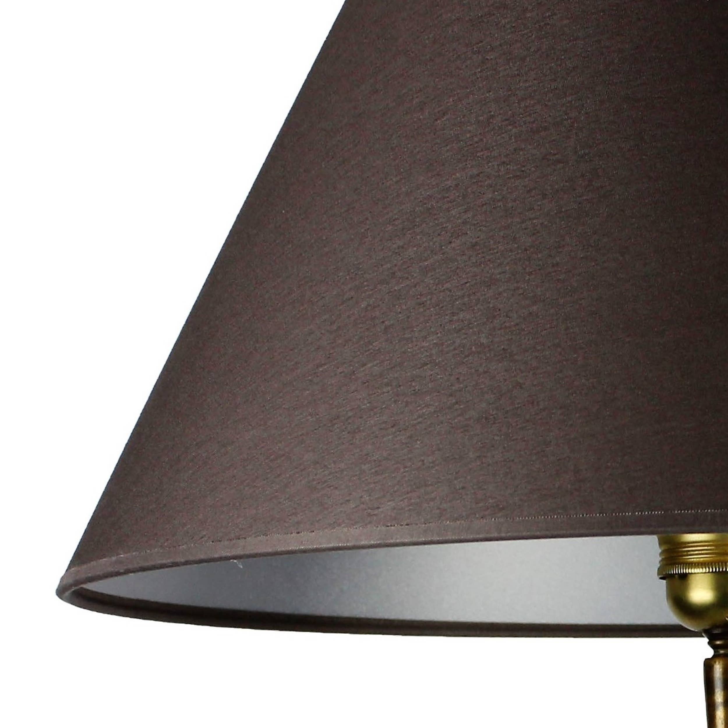 Signature Home Collection GmbH - Vendita all'ingrosso Paralumi - paralume in tessuto grigio scuro/argento interno 40/20/24 cm1