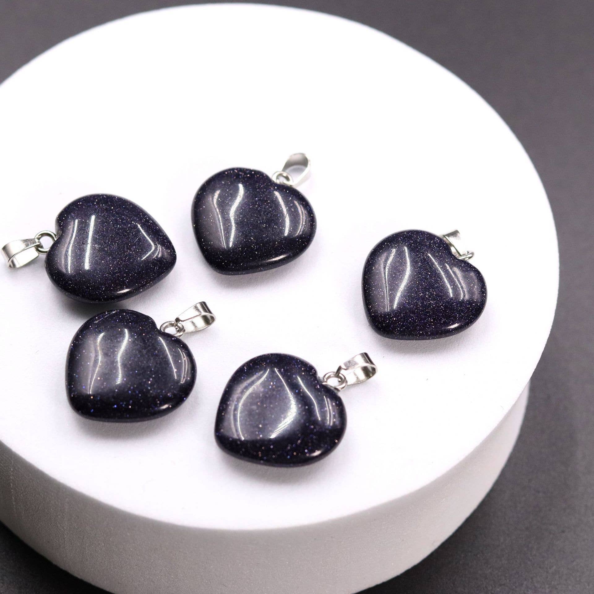 Gemcohub – wholesale Spiritual stone/crystal – Amethyst Pendant Agate Heart Necklace Natural Stone17