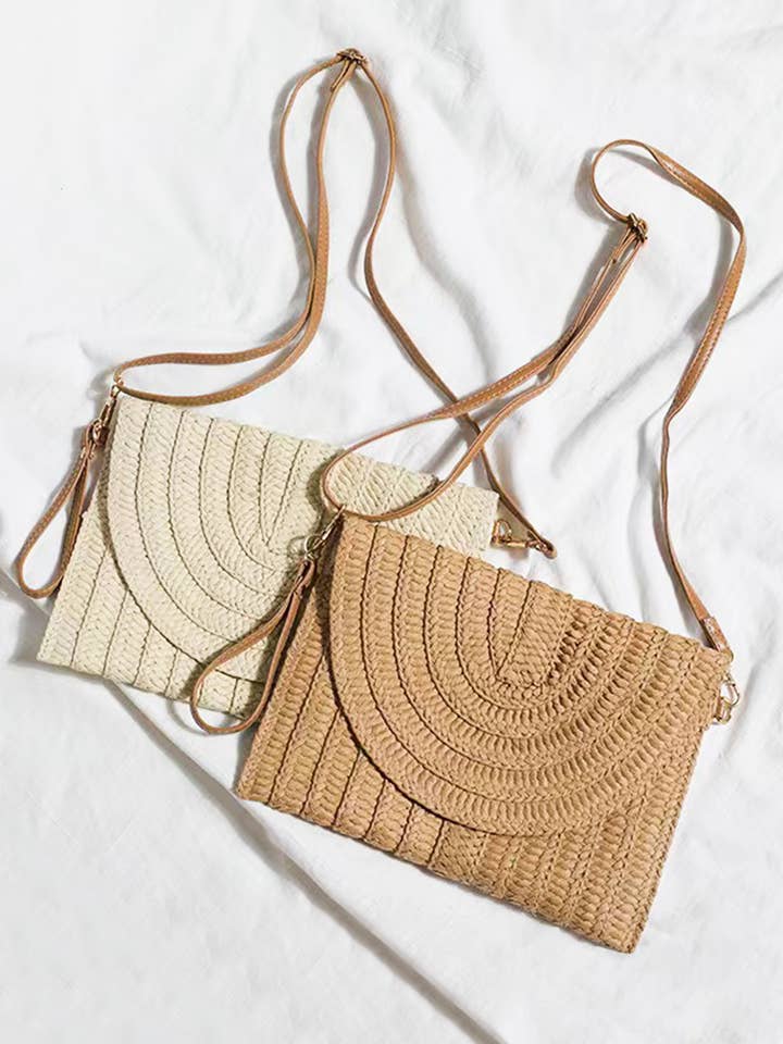 eco-friendly Nature Straw Seaside Messenger Bag for wholesale by HIDDENBRAND