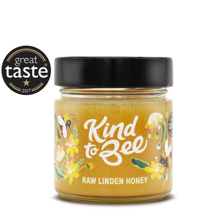 Kind to Bee - Wholesale Honey - Raw Linden Honey, Cruelty-Free, Monofloral, glass jar