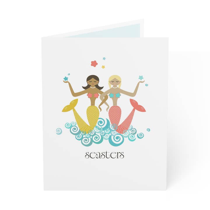 Sirène - Carte de vœux Seasters pour la vente par Seas and Soul