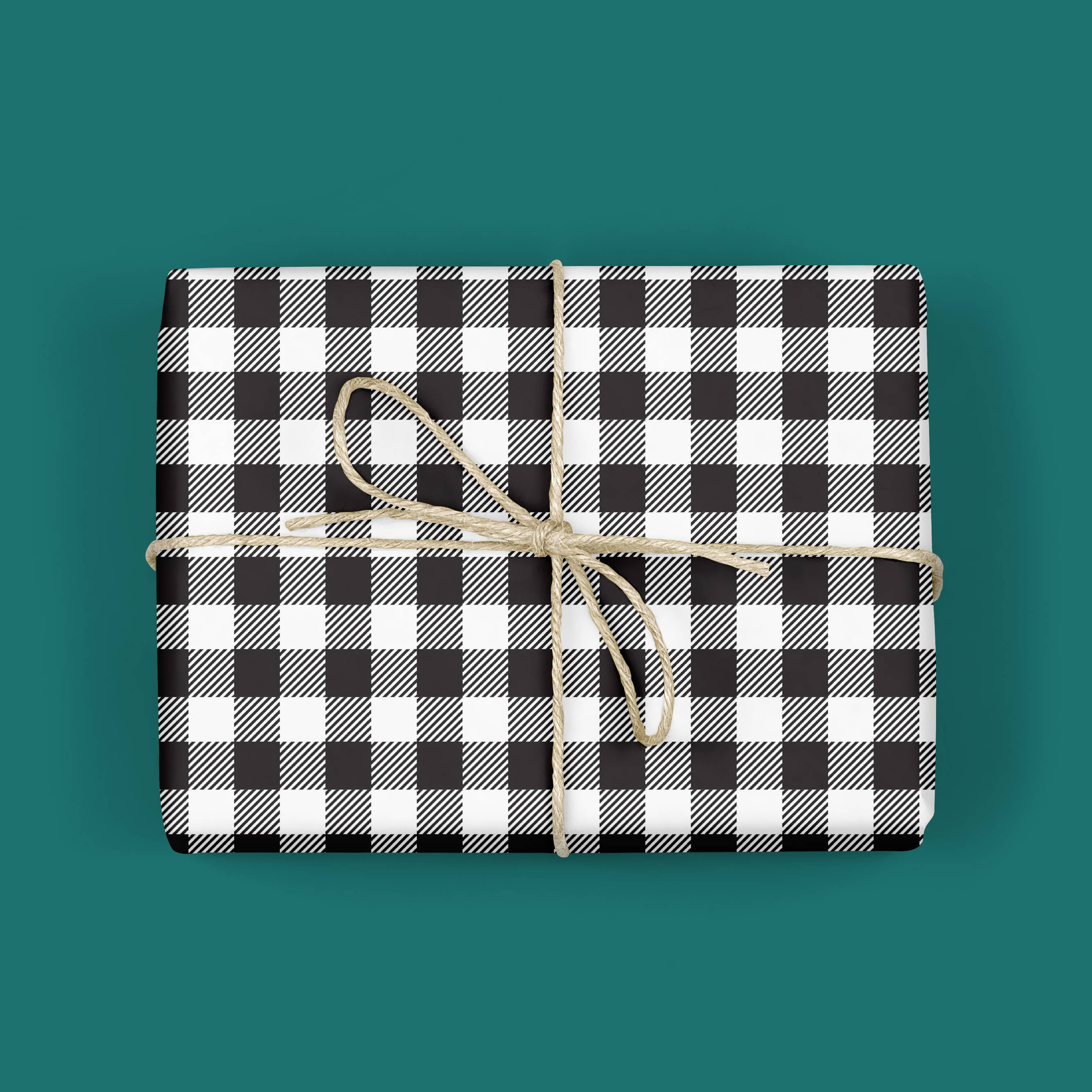 MELLOWWORKS - Wholesale Flat Wrap - BUFFALO PLAID Gift Wrap (SHEET)2