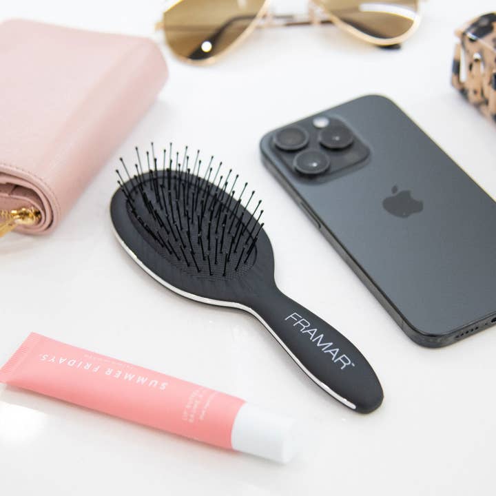Framar Hair Brushes & Hair Accessories - Wholesale Hair Brush/Comb - FRAMAR Mini Hair Brush, Travel Hair Brush, Black Mini Brush5