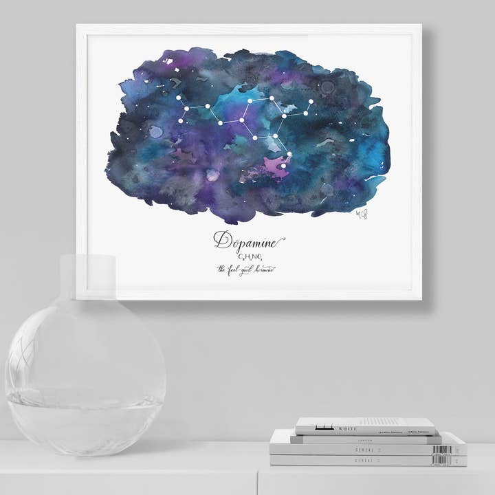 Molly Chidsey Illustration & Design - Wholesale Art Print - Dopamine Constellation Watercolor illustration1