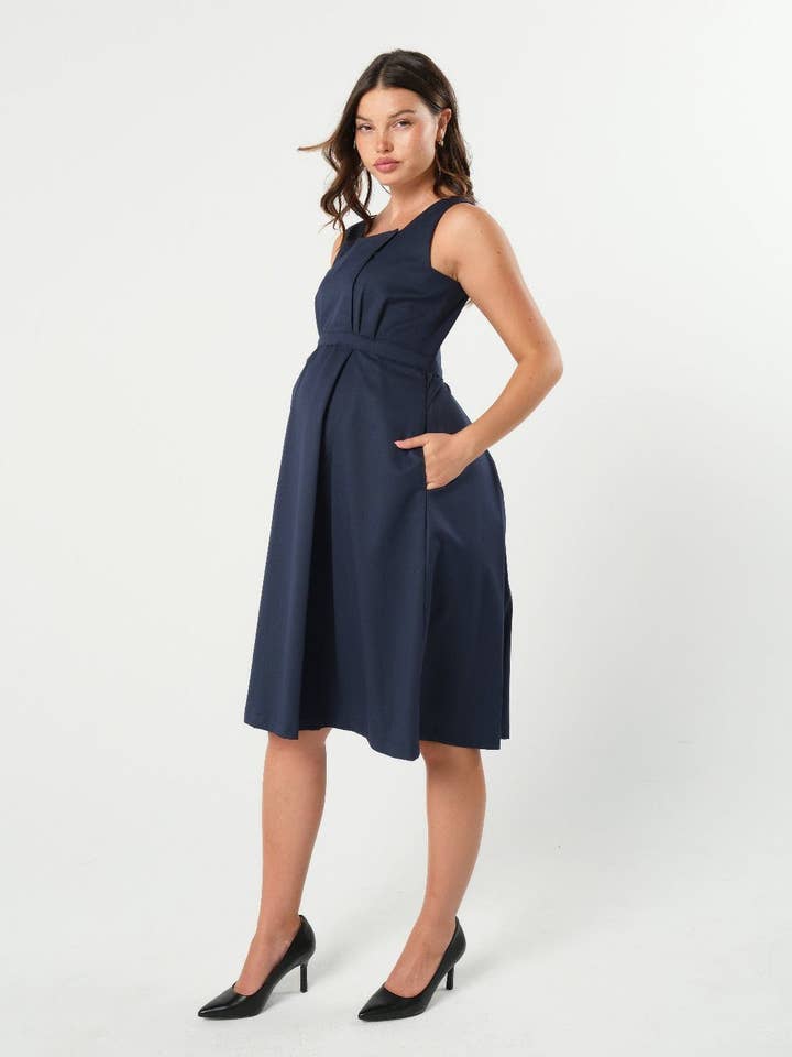 INTO THE BLUE Empire Maternity & Nursing Dress (Regular & Petite) for wholesale by MARION