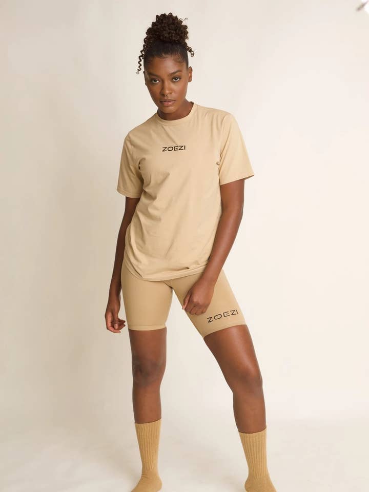 Tulia Mocha Biker Shorts for wholesale by Zoezi Sport