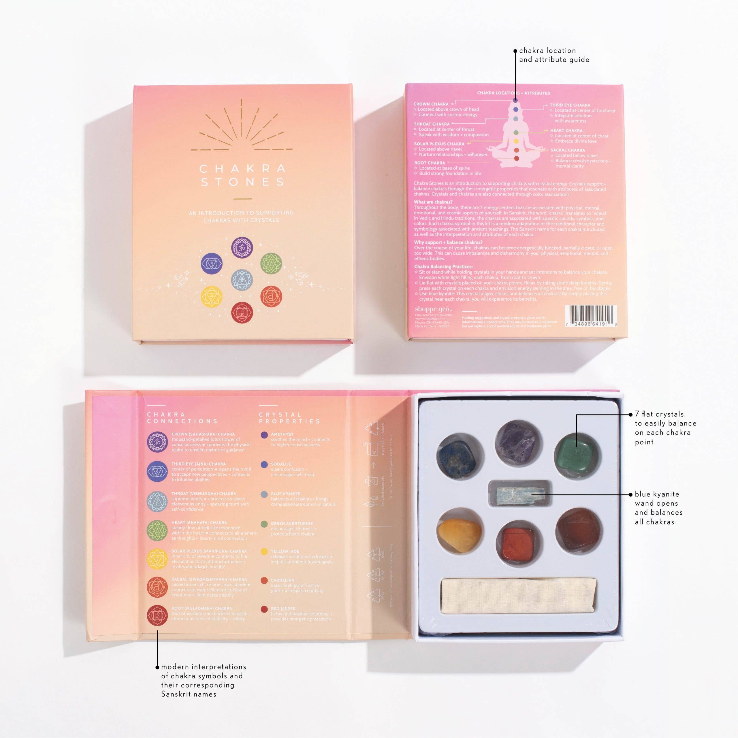 GeoCentral - Wholesale Spiritual Stone/Crystal - Chakra Stones Boxed Crystal Collection6