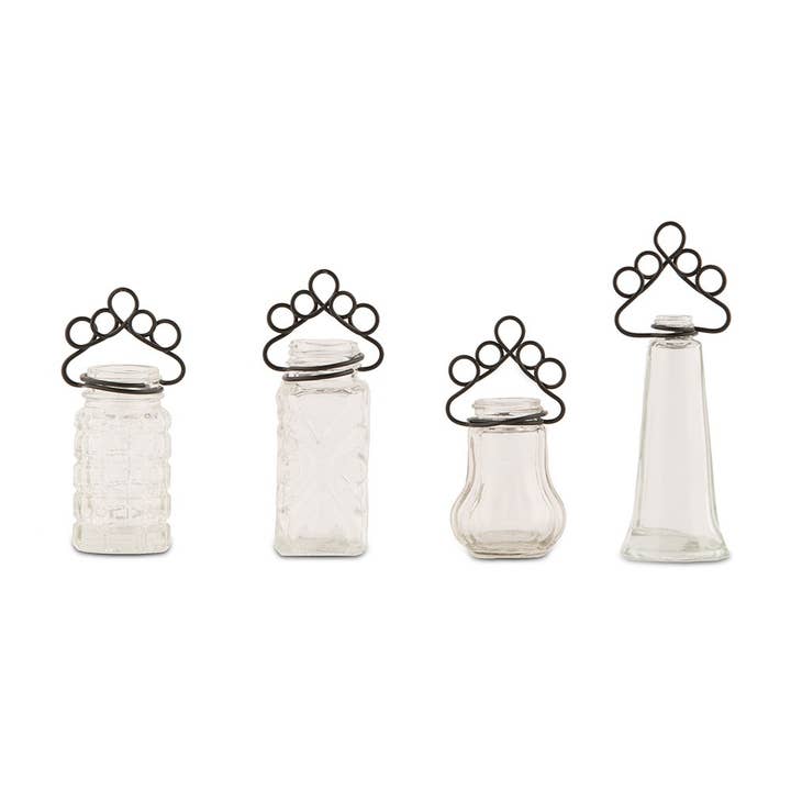 Weddingstar Inc. - Wholesale Vase - Vintage Inspired Pressed Glass Vases With Stationery Holders