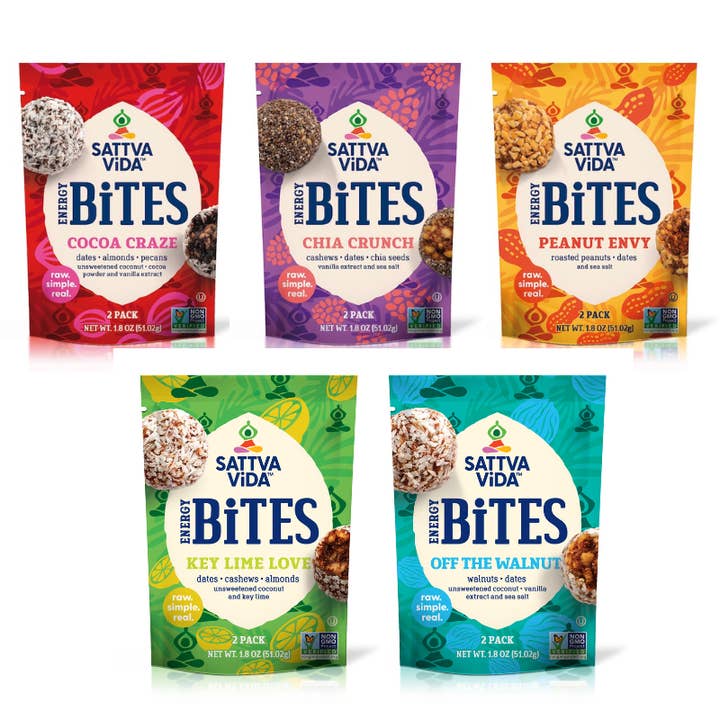 VARIETY PACK of 2packs - ALL 5 Flavors (50 packs total) for wholesale by Sattva Vida