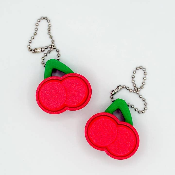 Cherry Fidget Clicker Keychain for wholesale by Prism3D Creations