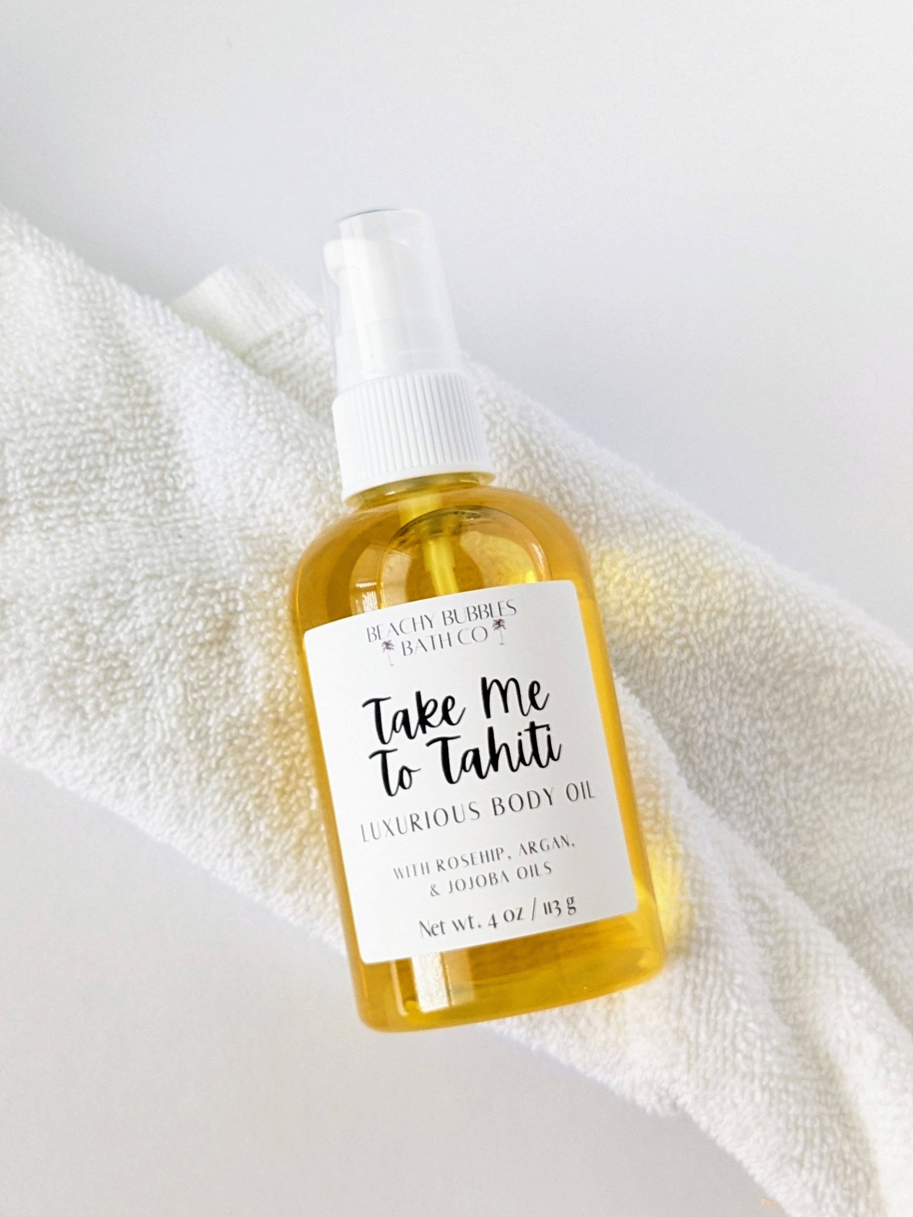 Beachy Bubbles Bath Co - Wholesale Bath/Body Oil - Take Me To Tahiti Body Oil1