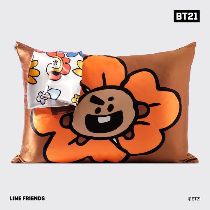 KITSCH - Venta al por mayor Fundas de almohada - Funda de almohada BT21 x Kitsch satinada estándar - Shooky