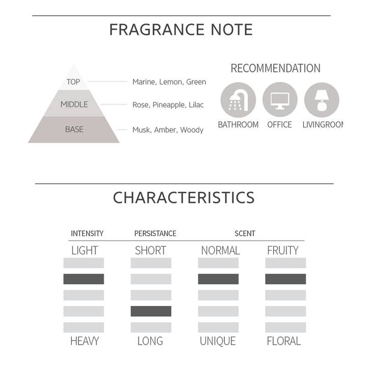 Every Reason - Wholesale Reed Diffuser - Emerci Aquamarine Mood Lamp Reed Diffuser 5.4 Oz (160 Ml)