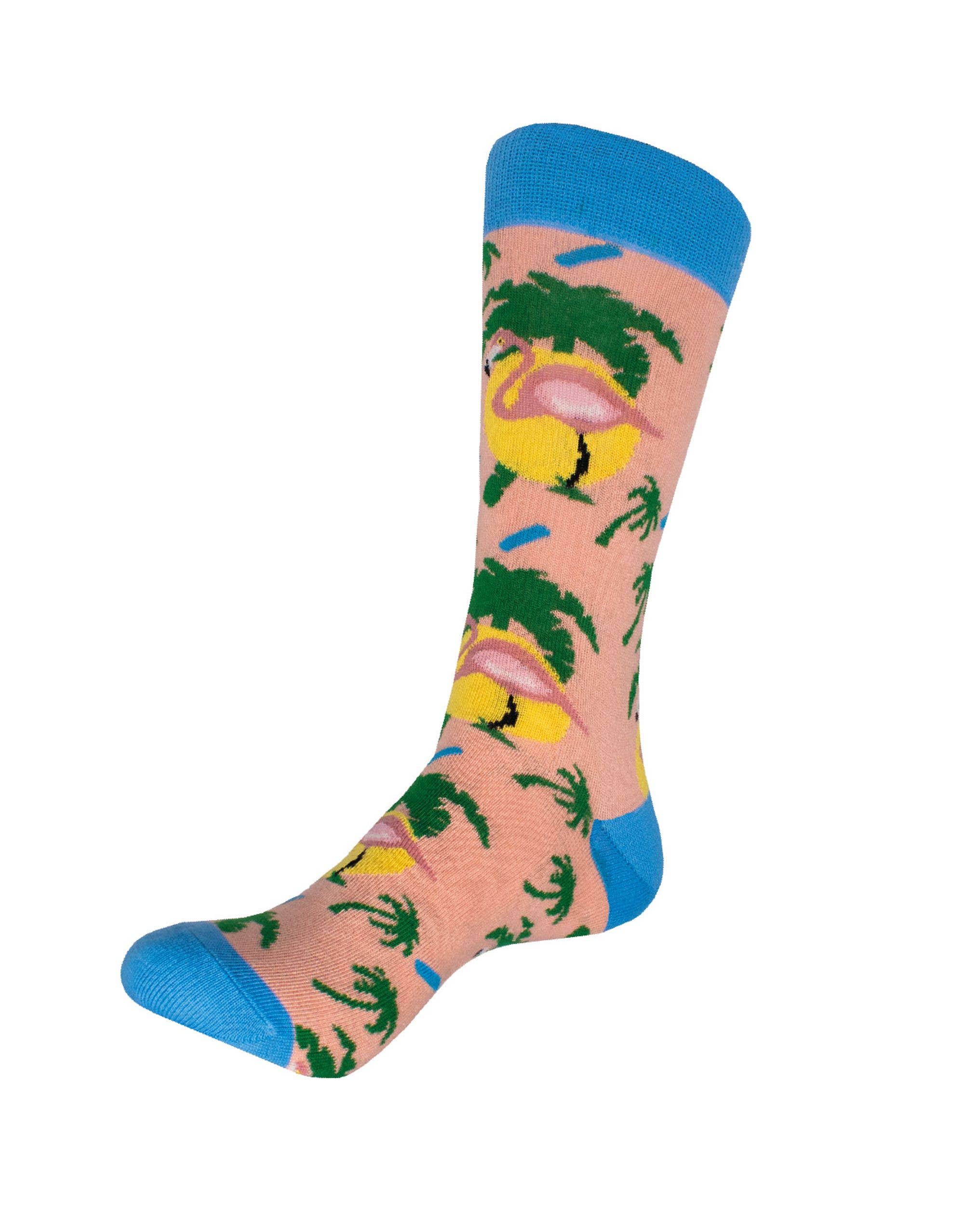 Deluxebase - Wholesale Socks - Unisex - AniSox Adult Large Flamingo - Novelty Socks, US Men's 9.5-120