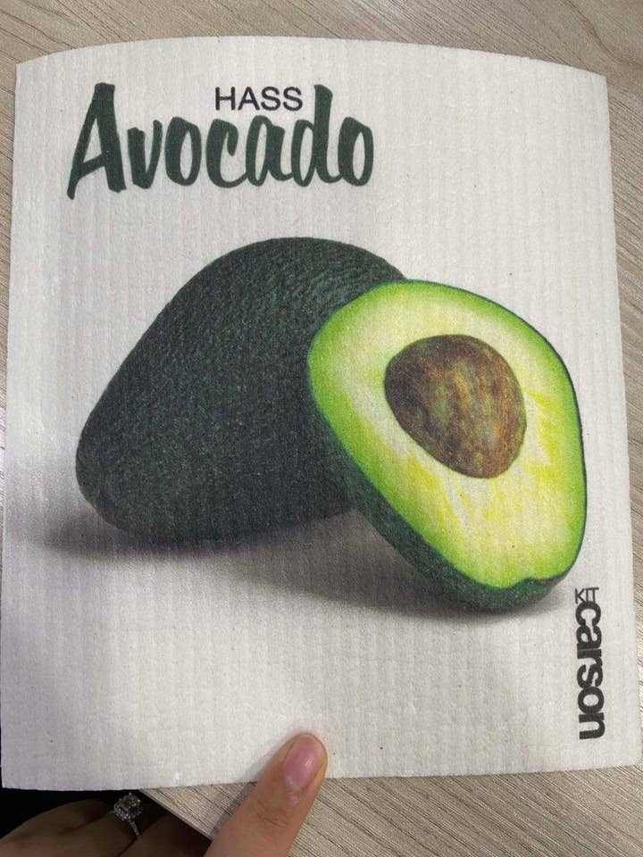 Hass Avocado Photo, Swedish Dishcloth for wholesale by Kit Carson Accessories