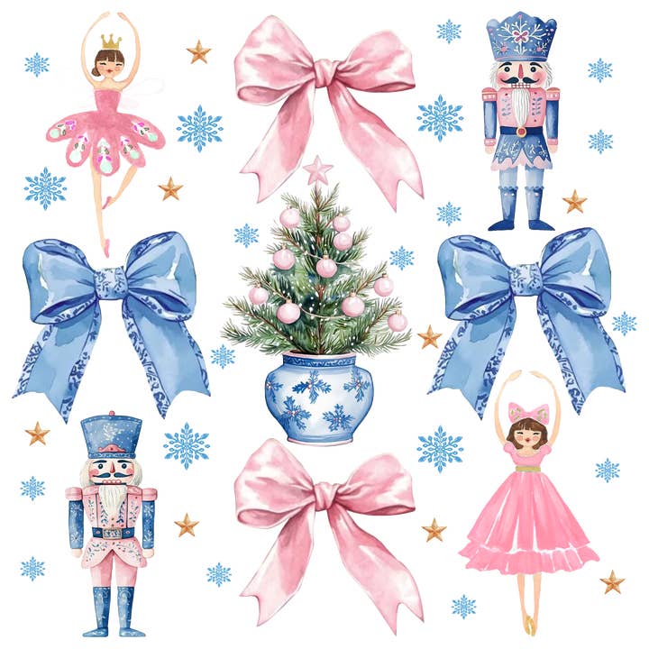 Blue Nutcracker Coquette DTF Transfer for wholesale by M2B Designs