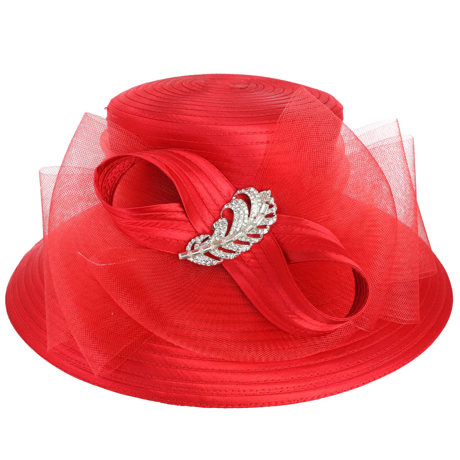 SP Sophia Collection - Wholesale Fascinator Hat - Women's - Dressy Brooch Ribbon Hat5