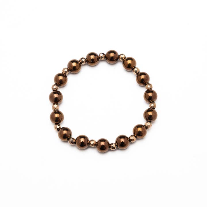 Brunbelagda magneter med guldfasetterade magneter armband för wholesale av Magnehealth
