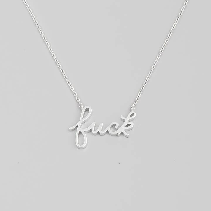 The Looks by Fame Accessories - Vente Colliers à pendentif - Collier pendentif Fuck manuscrit5