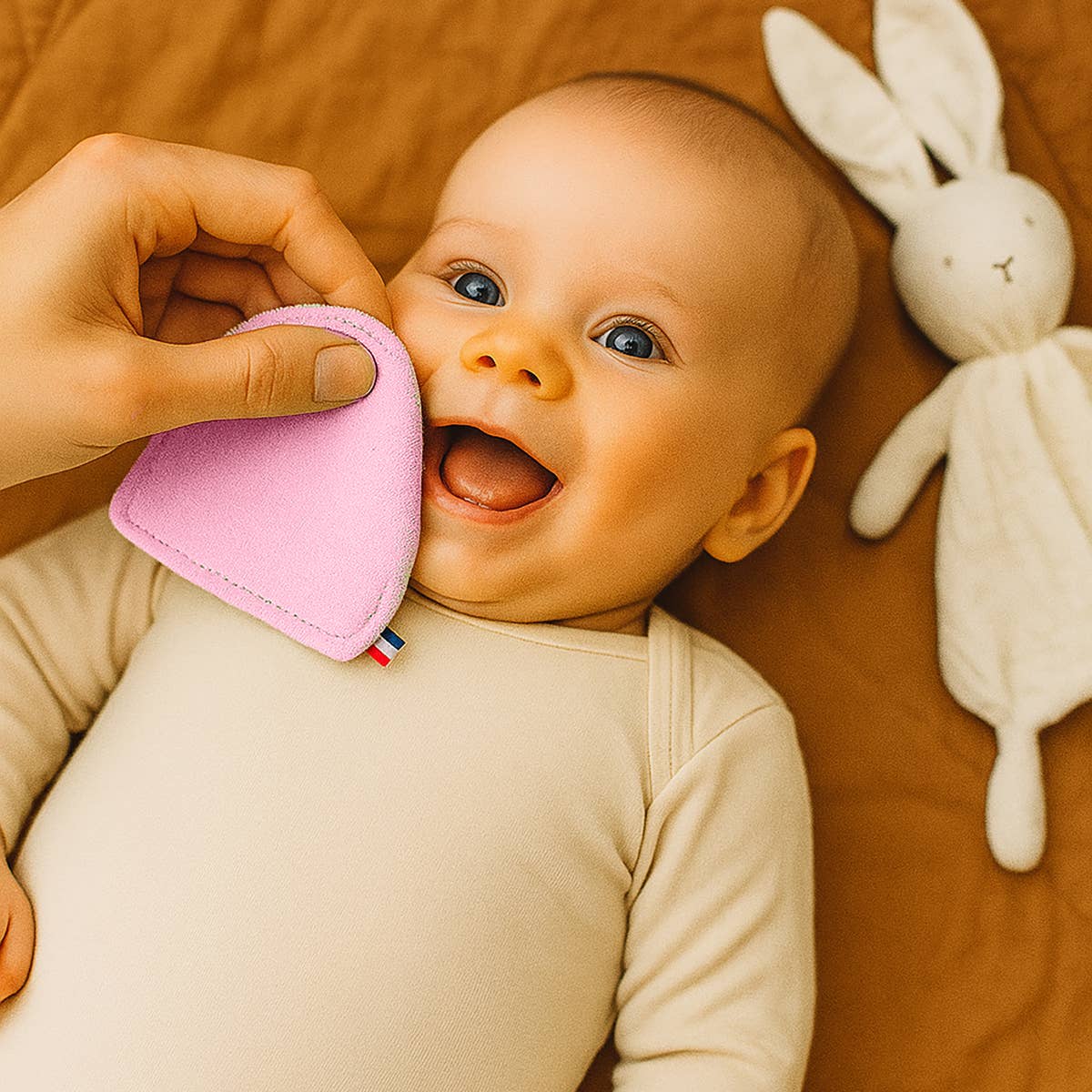 PAPATE - Wholesale Face & Body Wipes - Baby - Organic Cotton Washable Wipes - Pink1