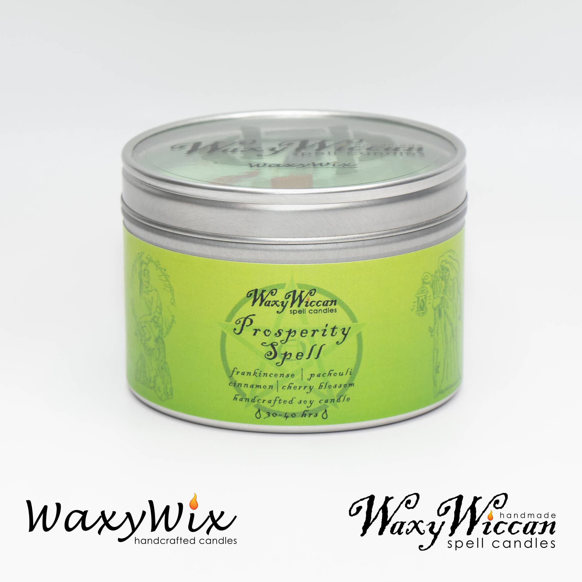 The Wicklow Witch Ltd - Wholesale Travel Candles - Wiccan Prosperity Spell Candle With Crystals3