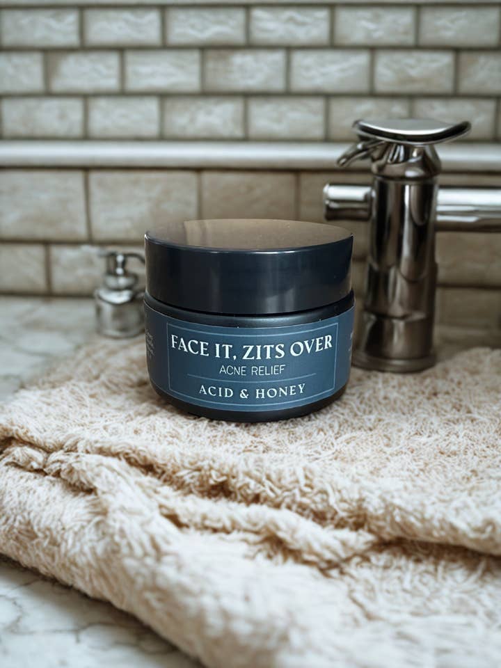 Face It, Zits Over – Tallow Acne Relief Cream with Zinc, Oregano, Neem & Reishi for Breakouts, Redness & Oil Balance for wholesale by Acid and Honey