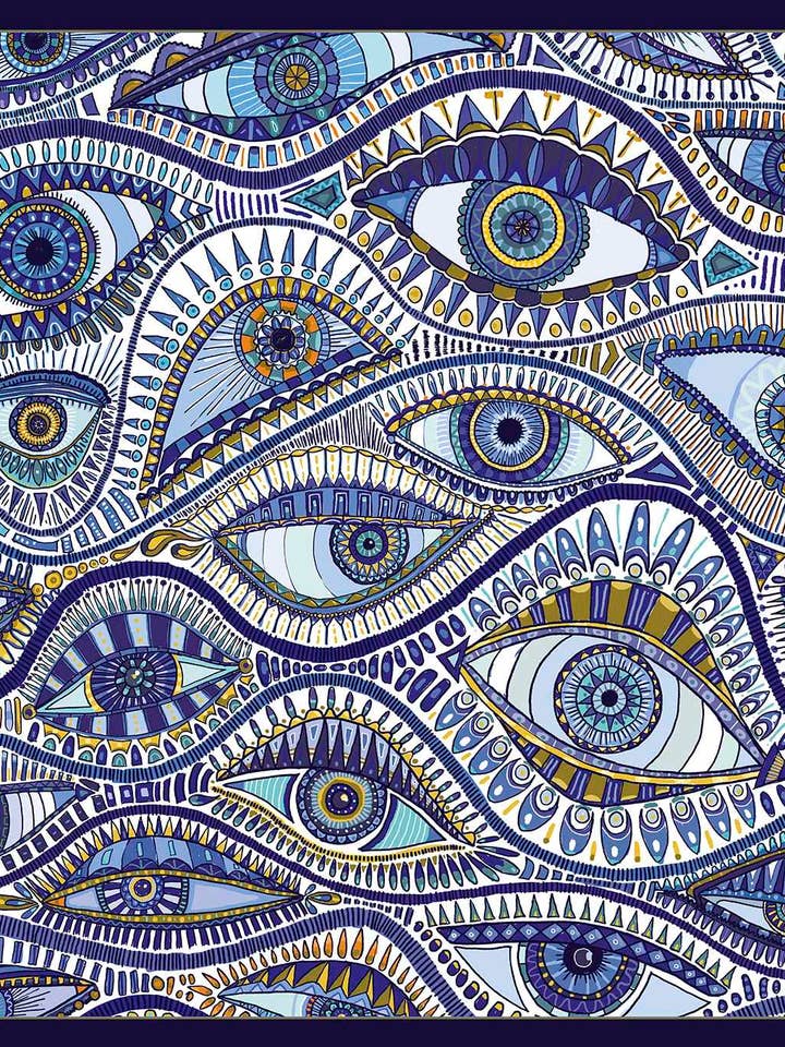 Blue Eyes Organic Cotton Scarf 140*140 cm & 180*75 for wholesale by Fetolia