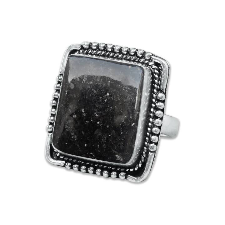 Handmade Jewels - Wholesale Multi-Stone Ring - Nuummite Rings – Handmade, Silver-Plated, Grounding (Made To Order)18