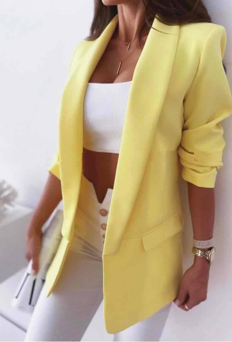 ESTEE BROWN - Wholesale Blazer - Dames - Blazerjack in effen kleur - 56459