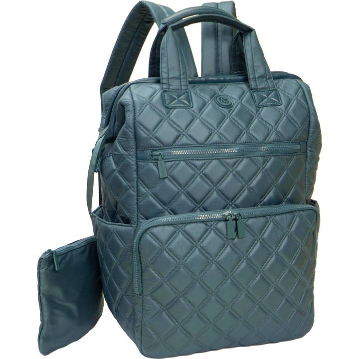 Magid – Mochila - Mulher por atacado – Mochila Quadrada para Portátil Joan & David Acolchoada em Nylon com Padrão de Diamante