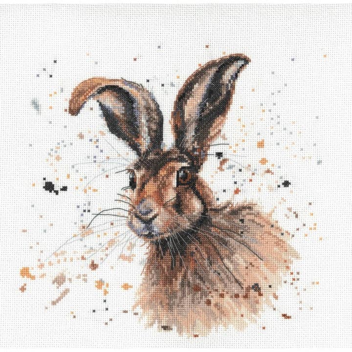 Creative World of Crafts - Wholesale Embroidery/Cross Stitch Supplies - Bree Merryn - Hugh the Hare Cross Stitch Kit