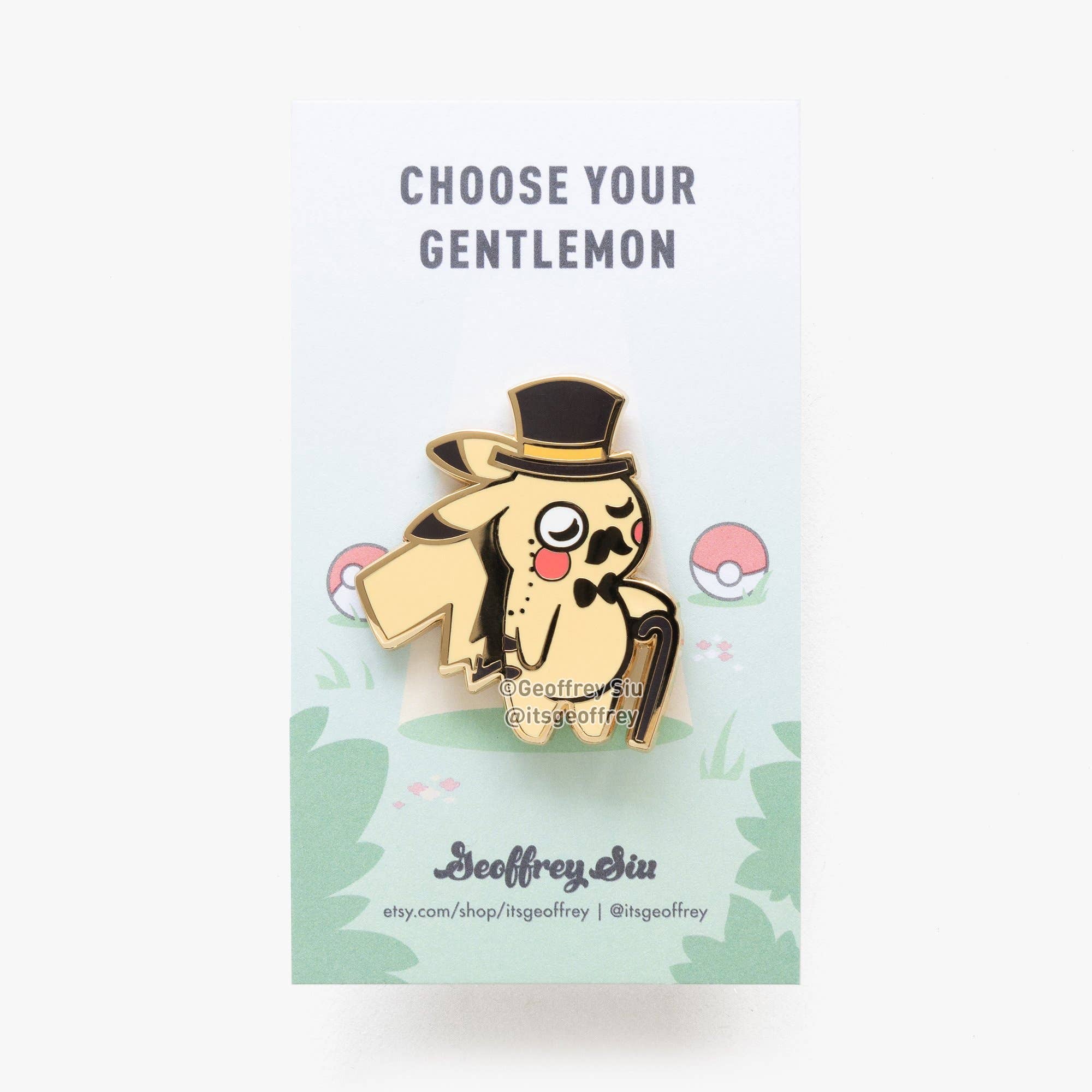 Geoffrey Siu Art LLC - Wholesale Lapel Pin/Button - Piquitechu Pin (1.5")2