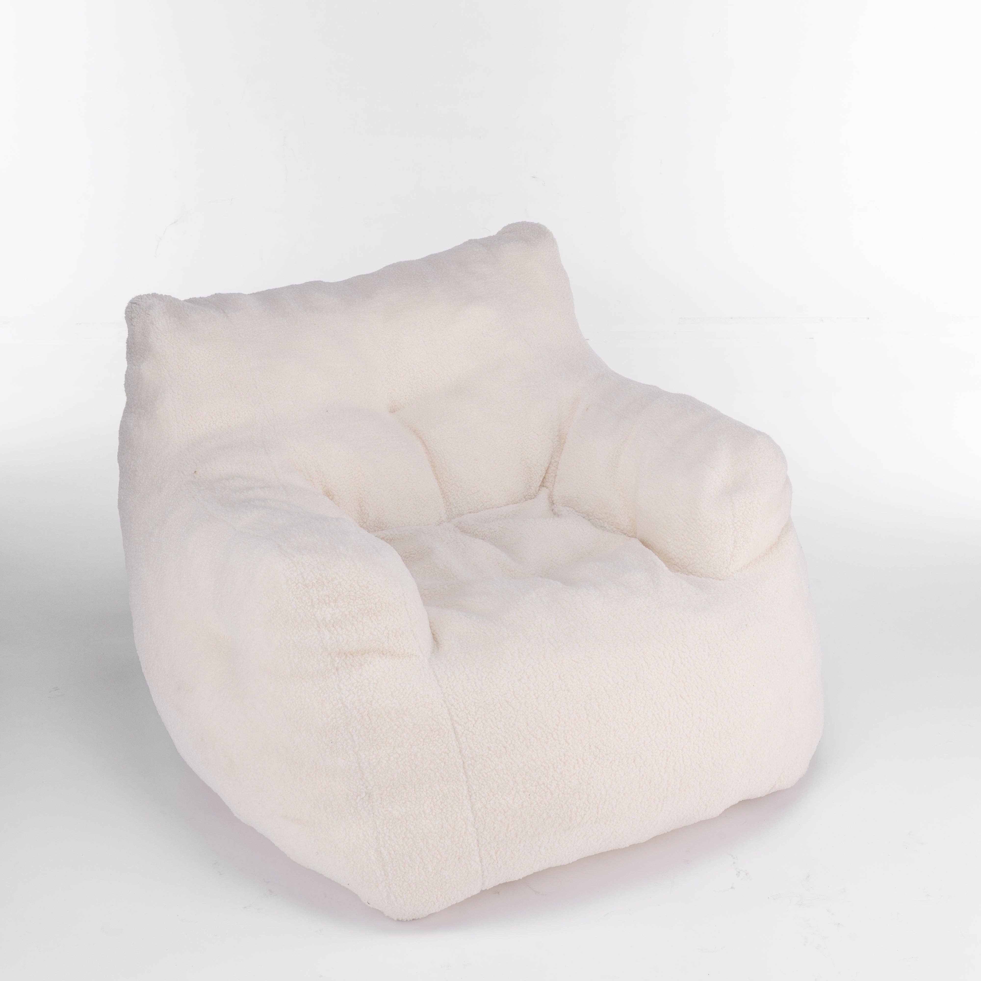 HOMYCASA DESIGN INC - Wholesale Chair - Teddy Fabric Bean Bag Chair Cozy Bedroom Lounge Seat13