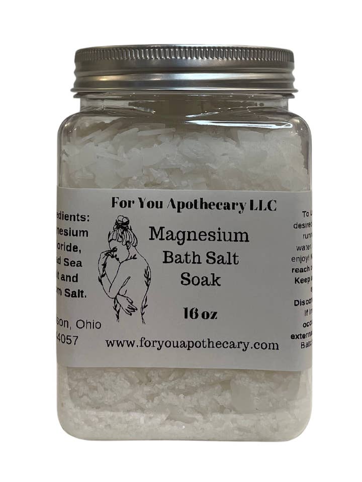 Magnesium Bath Salts for wholesale by For You Apothecary LLC
