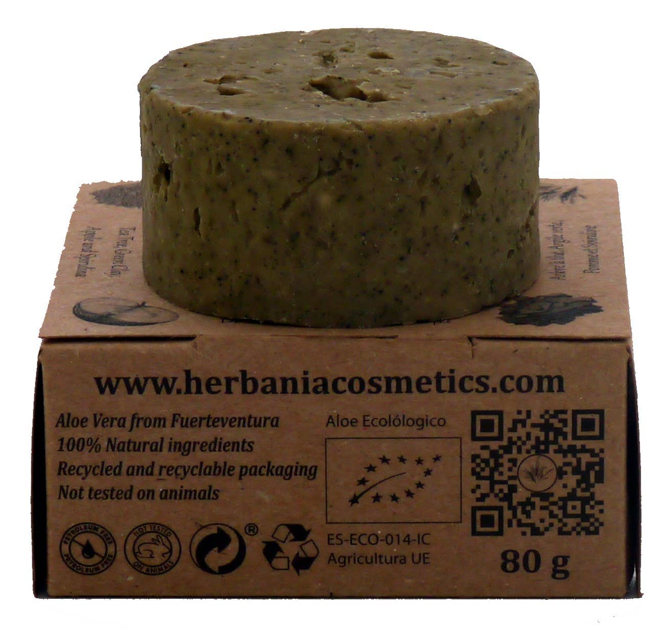 Herbania Cosmetics – Großhandel Shampoo-Puck/festes Shampoo – Champú Sólido con Aloe Vera. 80 g. Arbol de Té2