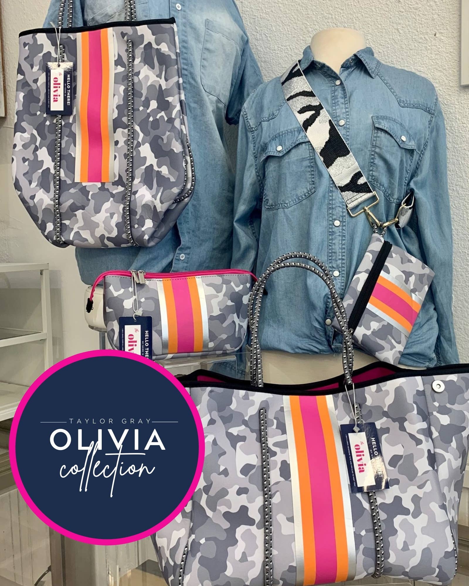 TAYLOR GRAY - Wholesale Tote Bag - Women's - The Olivia Neoprene Tote | shoptaylorgray3