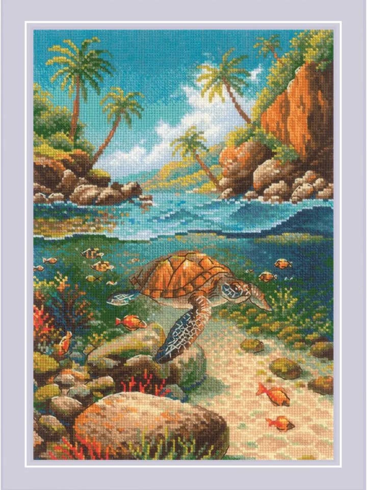 Kit de Broderie au Point de Croix de Riolis 2305 Sous l'Eau pour la vente par RIOLIS