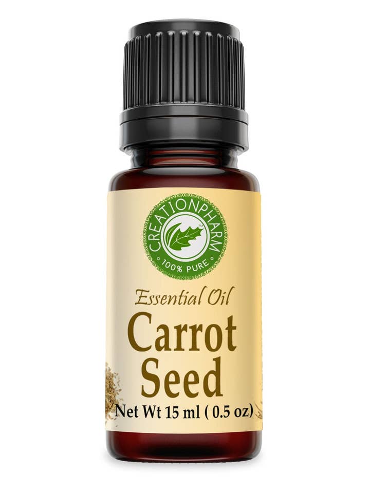 Carrot Seed Essential Oil 15ml 0.5oz Steam Distilled Daucus Carota for Aromatherapy Skincare Creation Pharm for wholesale by Creation Farm Inc