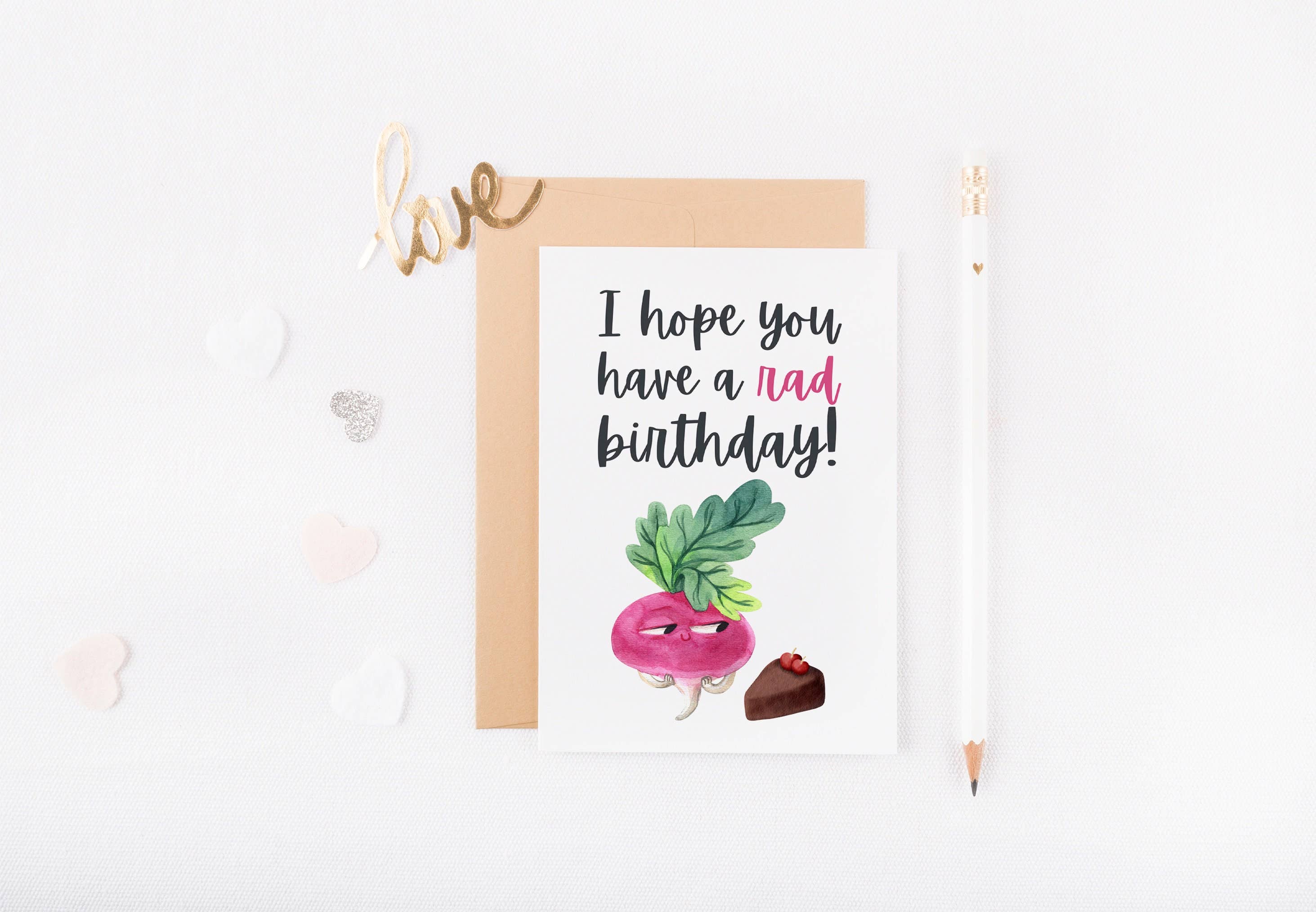 The Highland Literary Co. – postal de parabéns por atacado – Espero que você tenha um aniversário radical - cartão de aniversário engraçado0