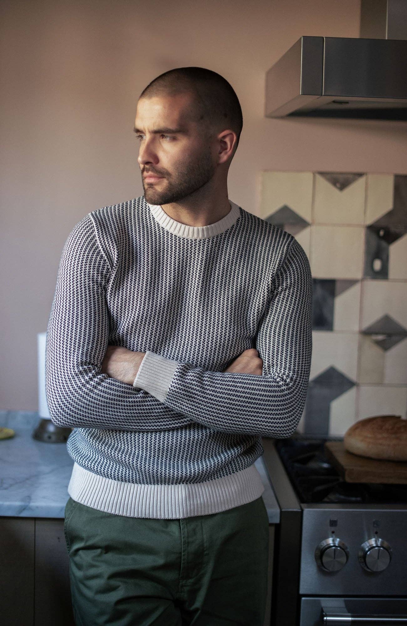 Paul James Knitwear - Vente Pull en maille – homme - Pull homme 100 % coton à point torsadé style pêcheur1