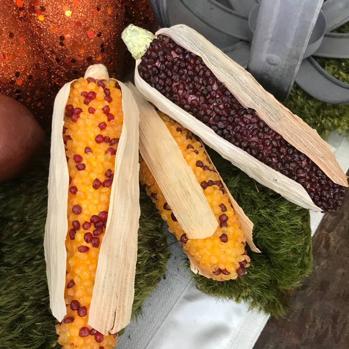 Mills Floral Company - Wholesale Decorative Tabletop Object - Indian Corn - Faux - 5 Inch - 6 Pieces