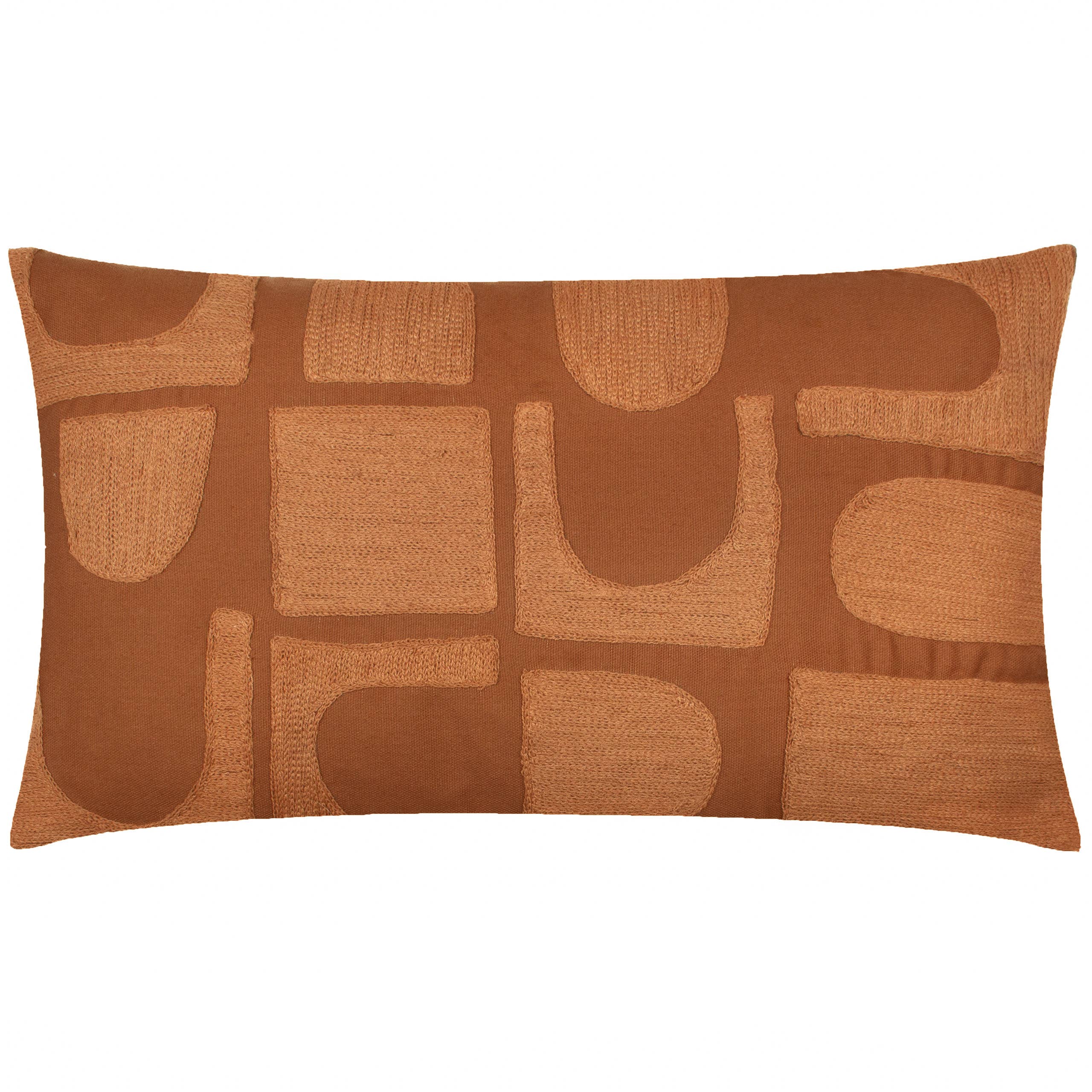 koppar Hallam broderad kudde i bomull koppar för wholesale på Faire1