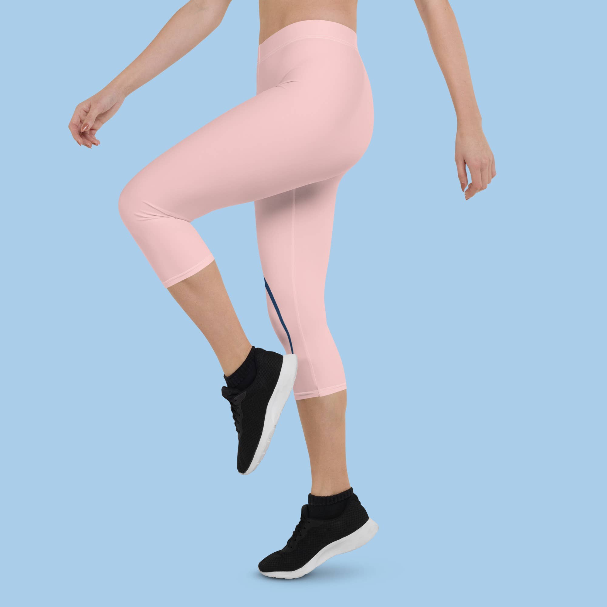 Ara - Wholesale Athletic/Lounge Leggings - Women's - "Like the wind" Pink Capri Leggings5