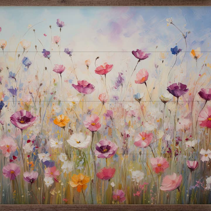 Kendrick Home - Wholesale Art Print - Whimsical Wildflowers By Gina Kelly