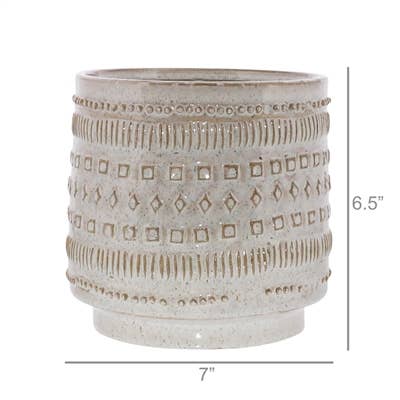 HomArt - Wholesale Plant Pot - Peru Cachepot, Ceramic - Lrg - White3